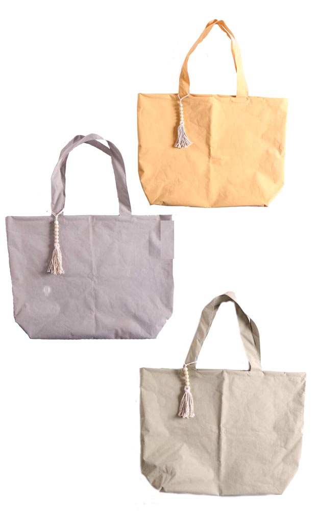 Strandtasche/Schoppingtasche XXL, Kunststoff in Textiloptik, Farbe grau, 40x65 cm