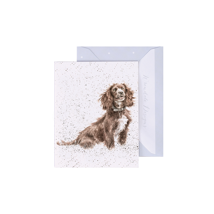 Wrendale Mini-Karte mit Umschlag, Motiv Hund sitzt, Rechteckig, 9x7,5cm Wrendale Mini-Karte mit Umschlag, Motiv Hund sitzt, Rechteckig, 9x7,5cm