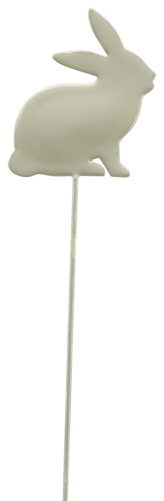 Metalen plug konijn zittend divers gelakt, 8 x 30 cm Grijs Metalen plug konijn zittend divers gelakt, 8 x 30 cm Grijs