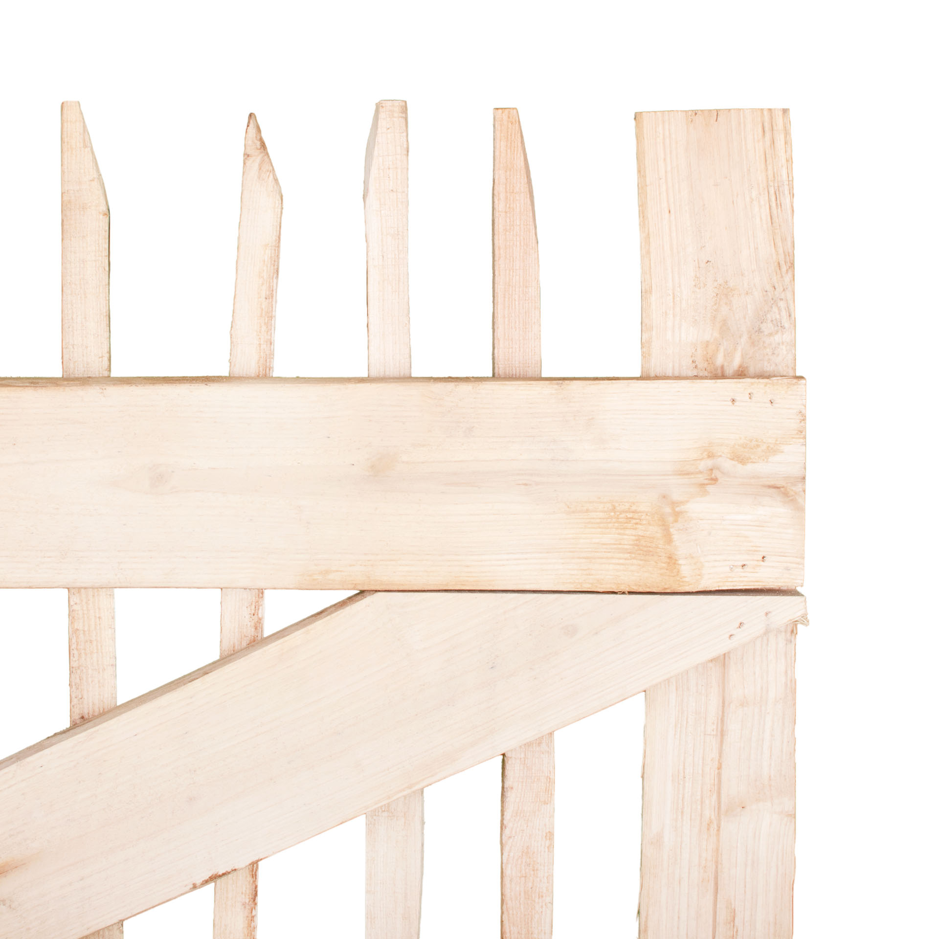 Premium Staketenzaun-Tor (genagelte Ausführung), Edelkastanie B120 cm H120 cm