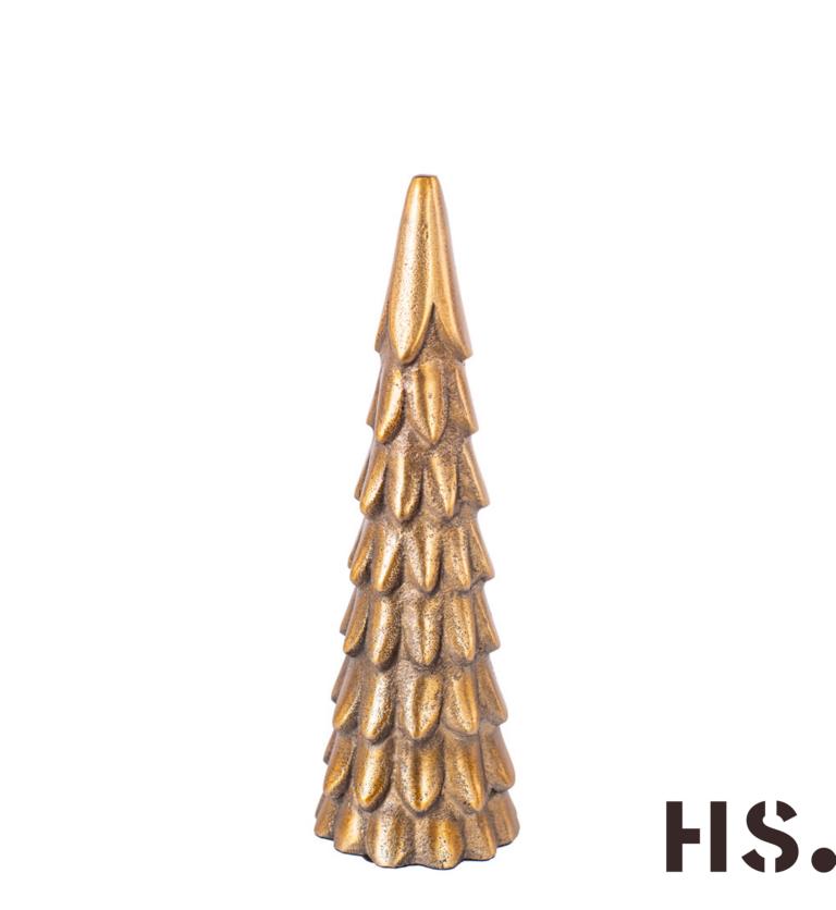 Tannenbaum Narvik gold groß, aus Metall, Rusikale Optik, 8x8x27 cm