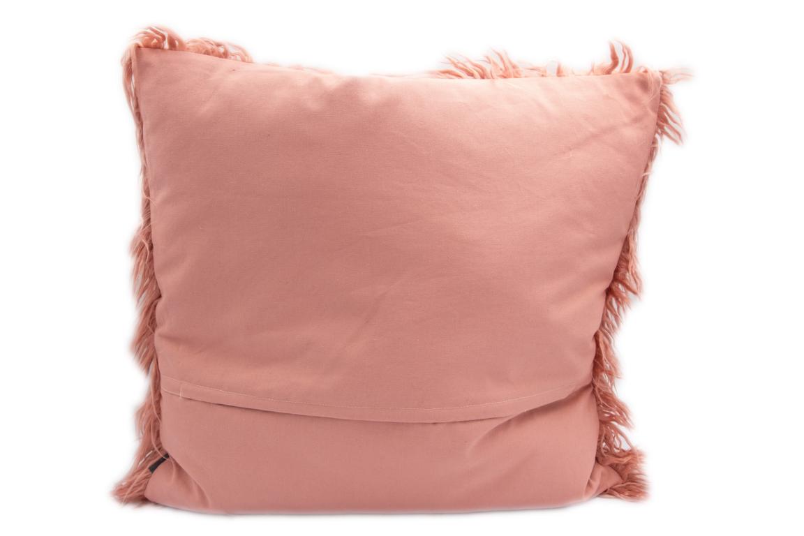 pad Kissenhülle Fluffy, Felloptik, pink, 50x50 cm