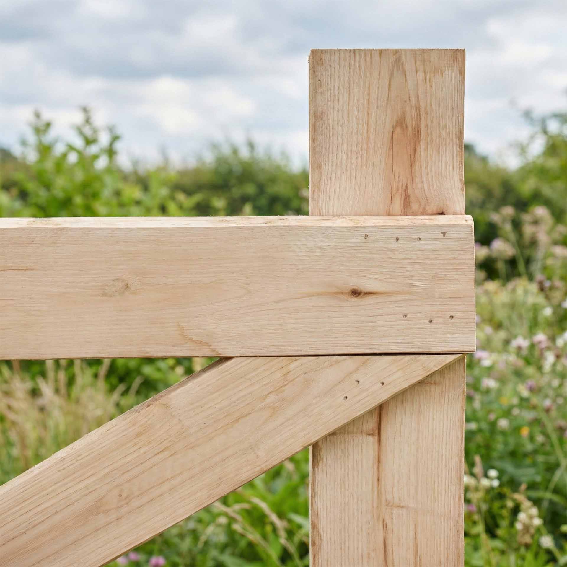 Feldtor/Weidetor (genagelt), Edelkastanie B120 cm H120 cm