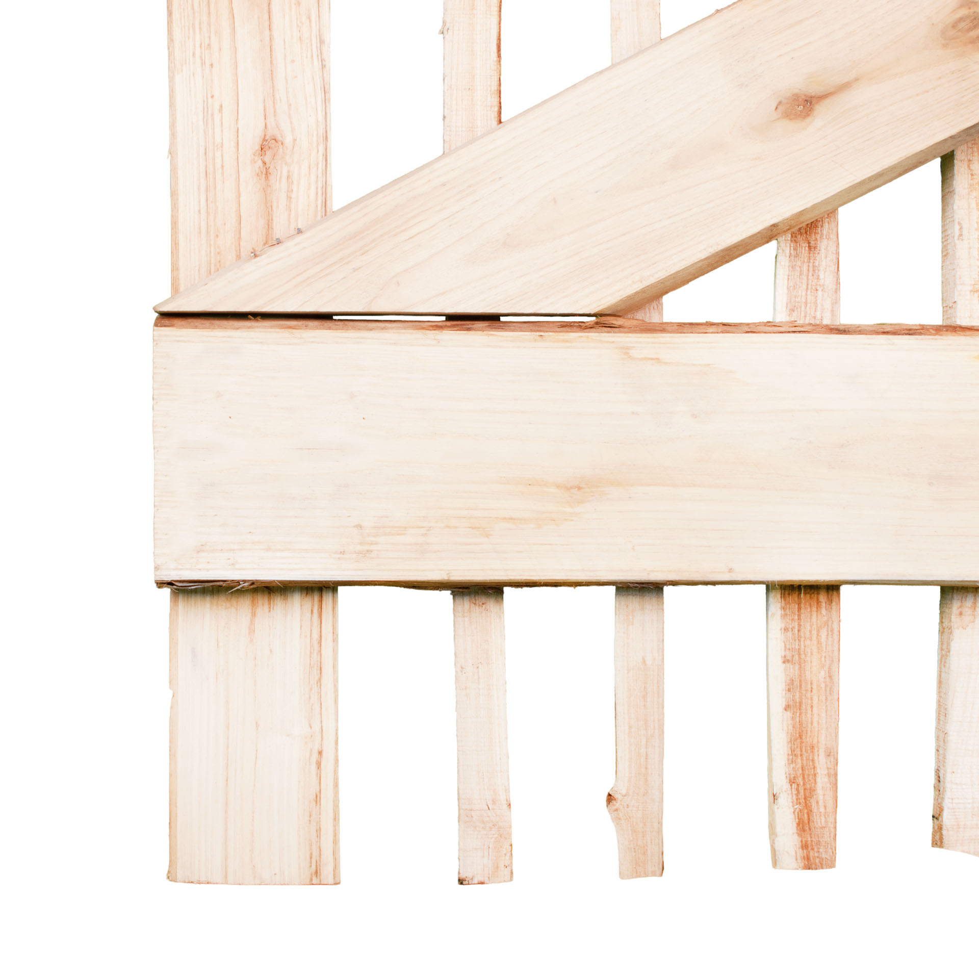 Premium Staketenzaun-Tor (genagelte Ausführung), Edelkastanie B120 cm H120 cm