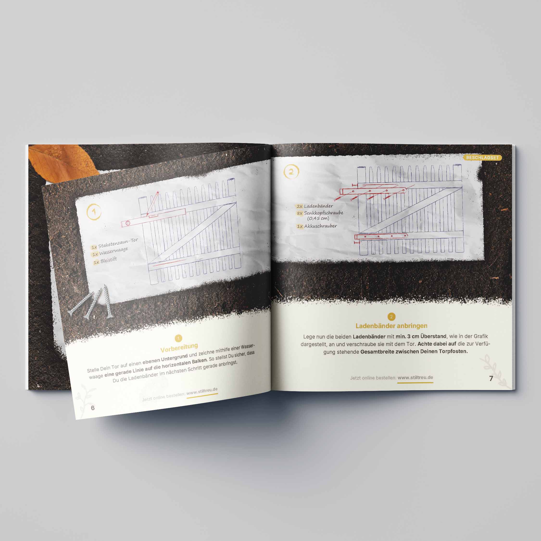 STILTREU Staketenzaun-Tor Aufbauanleitung