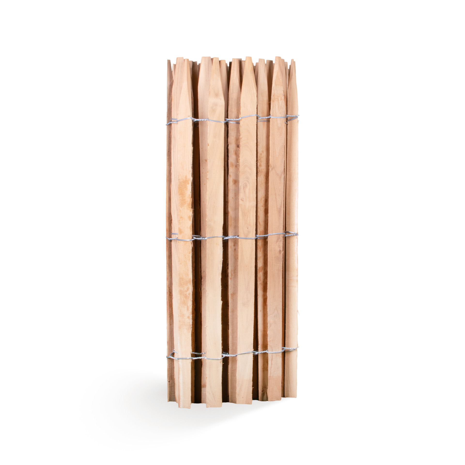 Premium Staketenzaun aus Robinie (gesägt) - Länge 5 Meter, Höhe 100 cm, Lattenabstand 4-5 cm