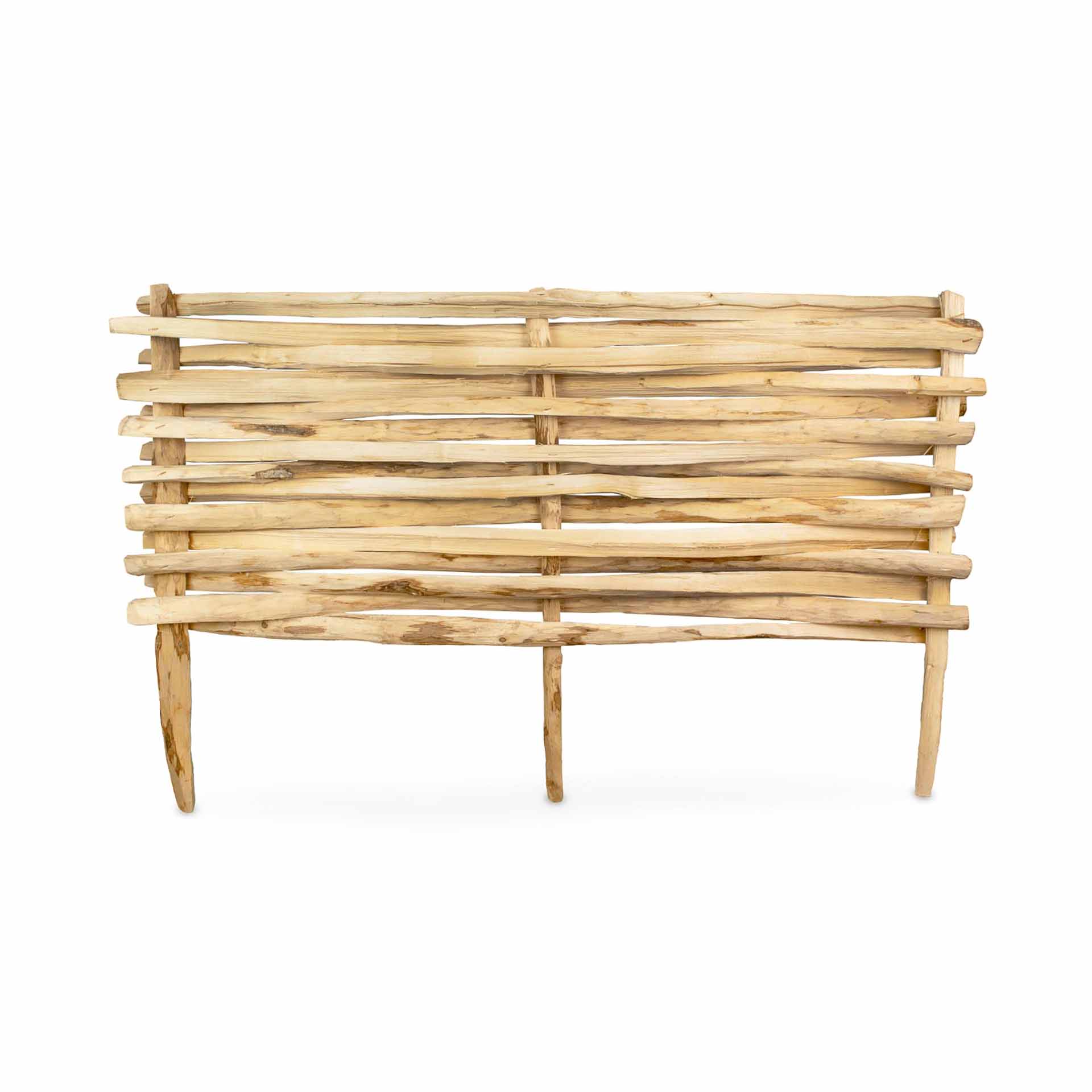 Bedrand van gevlochten hazelaarhout, 100 x 40 cm Bedrand van gevlochten hazelaarhout, 100 x 40 cm