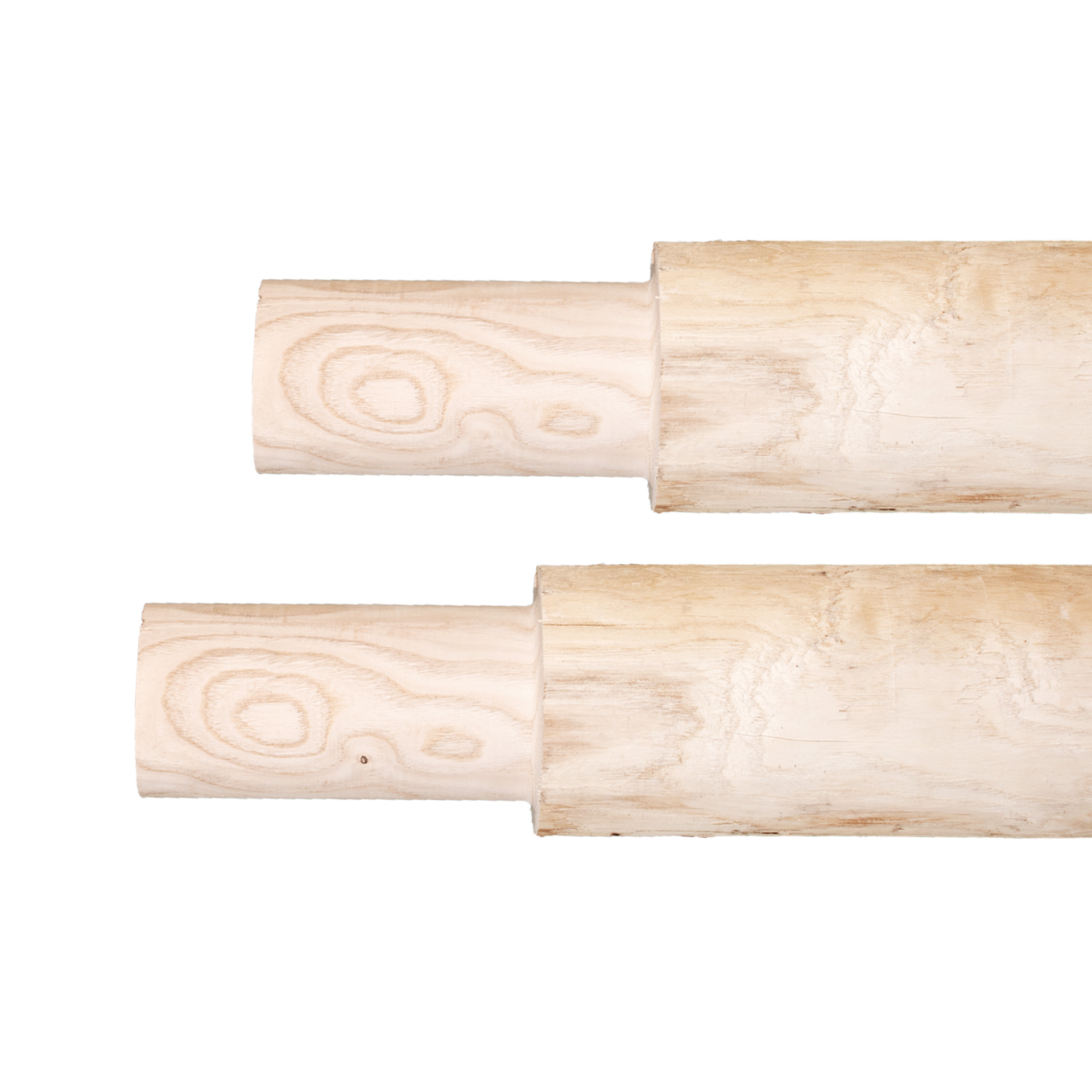 Teilgefräste Pfosten 80 cm für Einschlag- und Aufschraubhülsen 80 mm, Kastanie Teilgefräste Pfosten 50 cm für Einschlag- und Aufschraubhülsen 80 mm, Kastanie