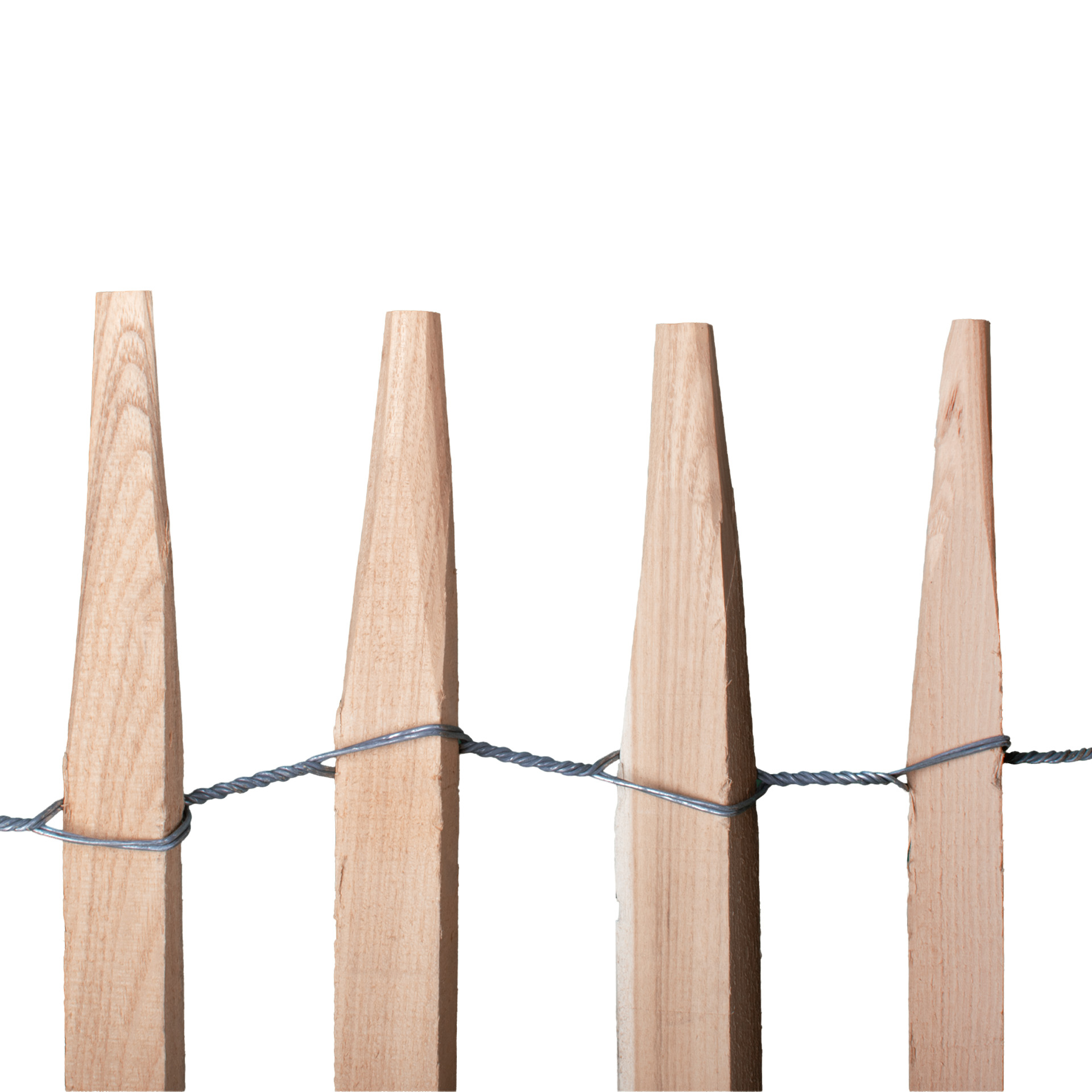 Premium Staketenzaun aus Robinie (gesägt) - Länge 5 Meter, Höhe 100 cm, Lattenabstand 6-7 cm