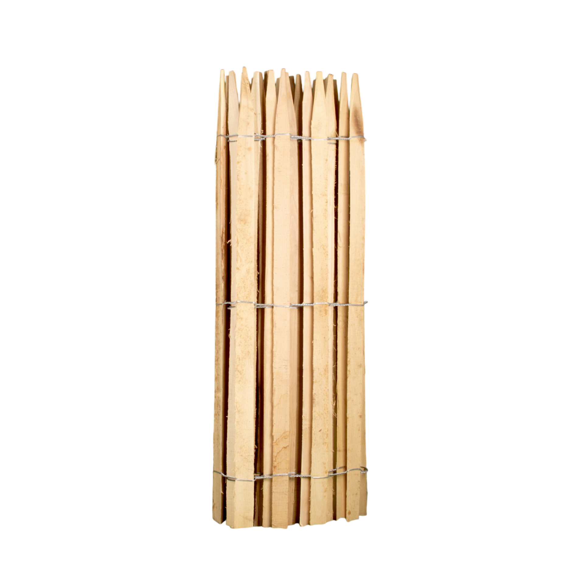 Premium Staketenzaun aus Robinie (gesägt) - Länge 5 Meter, Höhe 120 cm, Lattenabstand 6-7 cm