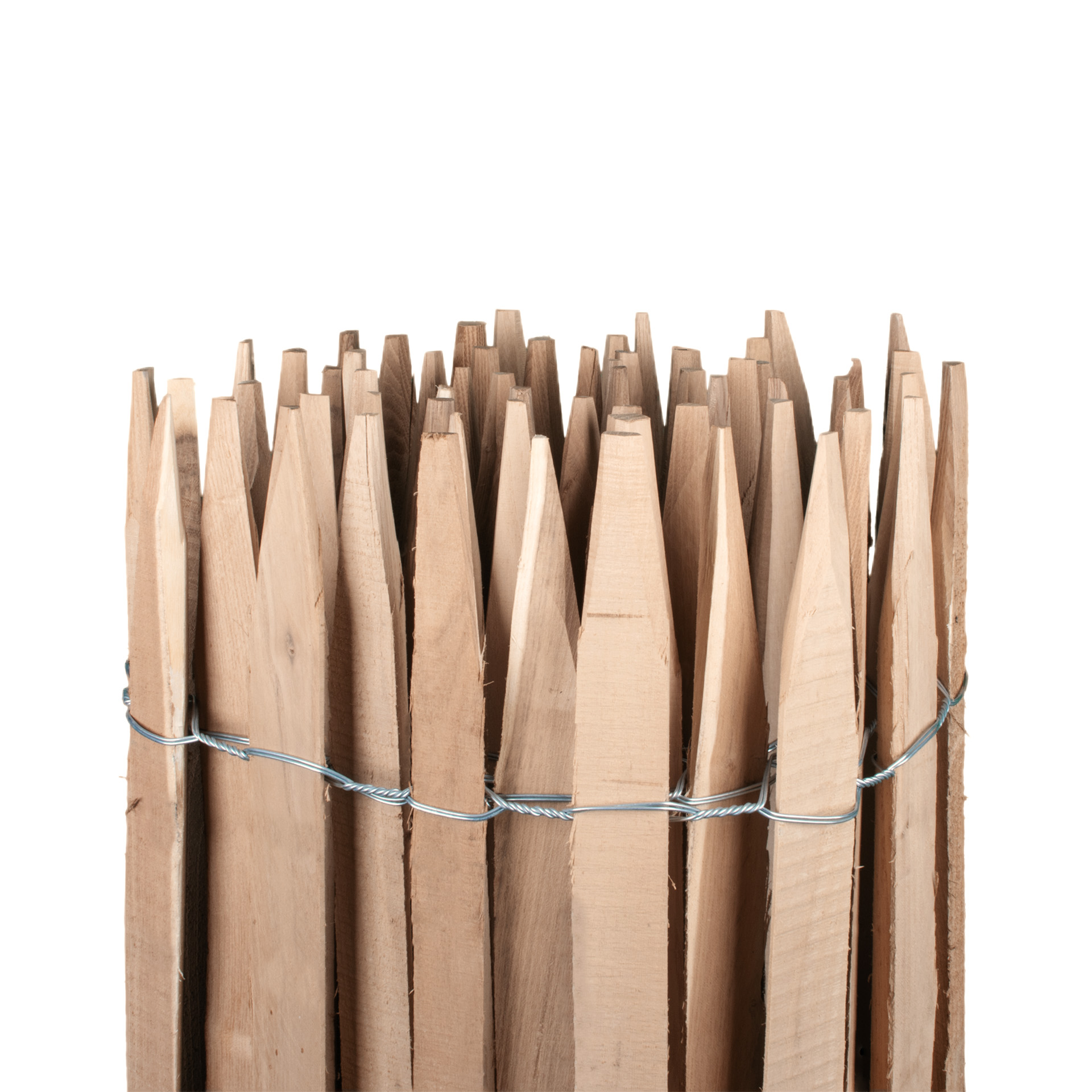 Premium Staketenzaun aus Robinie (gesägt) - Länge 5 Meter, Höhe 150 cm, Lattenabstand 6-7 cm