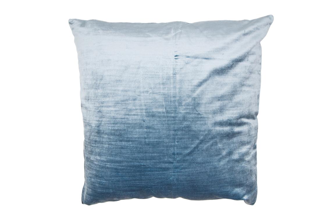 Kissenhülle Samt, hell blau, glänzend, 50x50 cm