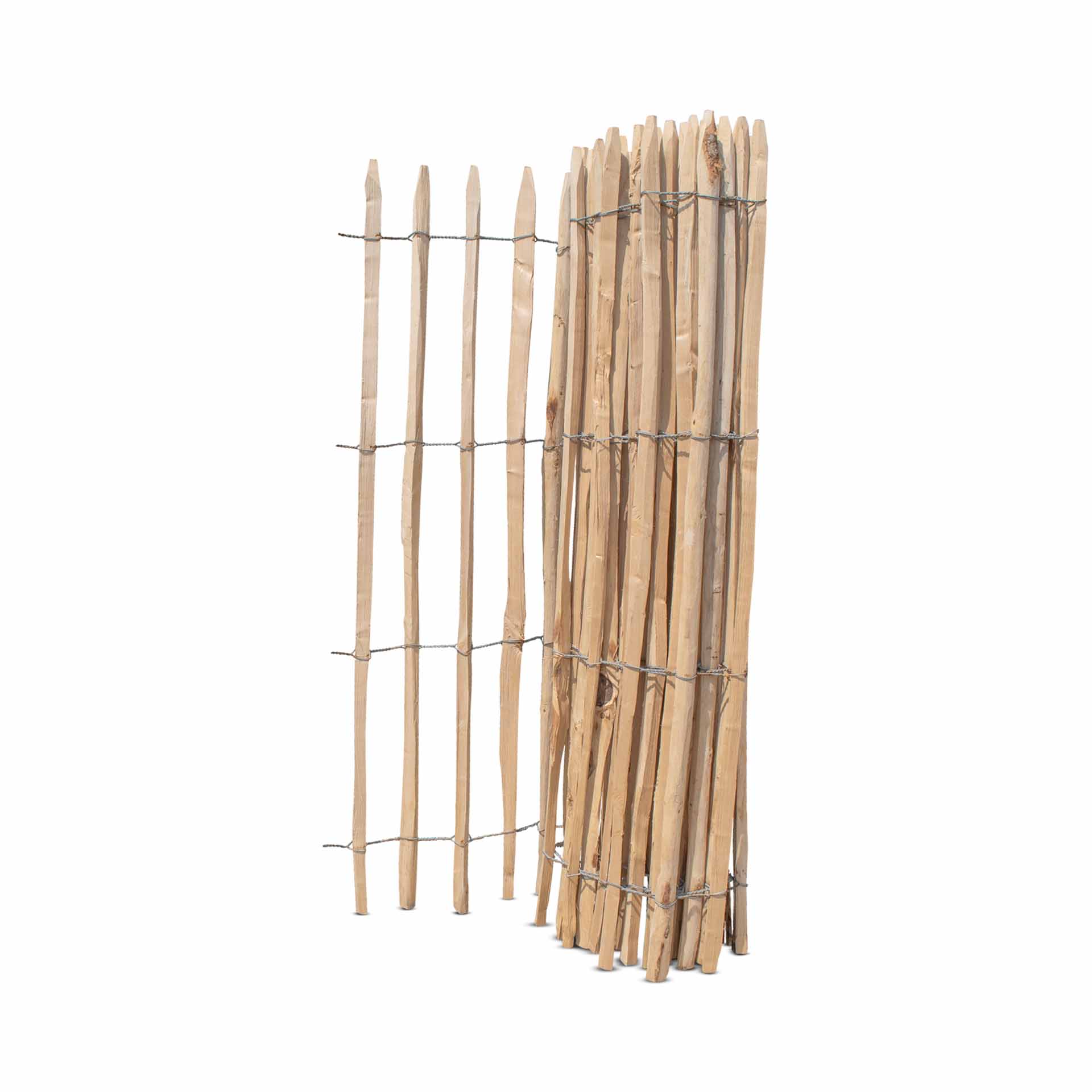 Französischer Premium Staketenzaun Kastanie - Länge 5 Meter, Höhe 150 cm, Lattenabstand 6-7 cm Französischer Premium Staketenzaun Kastanie - Länge 5 Meter, Höhe 150 cm, Lattenabstand 6-7 cm