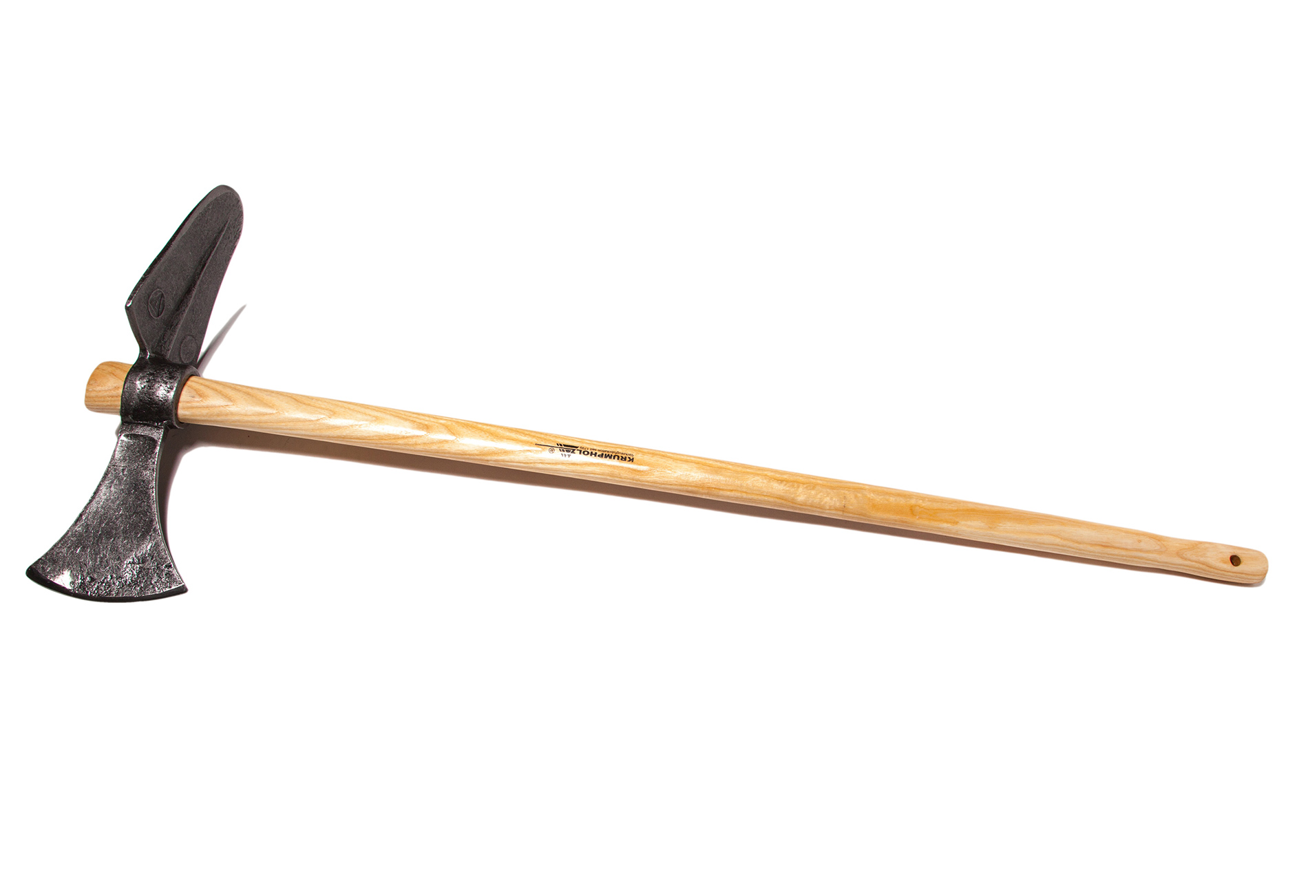 Krumpholz Wiedehopfhaue, oval,  mit Eschenstiel 110cm, KWF-geprüft