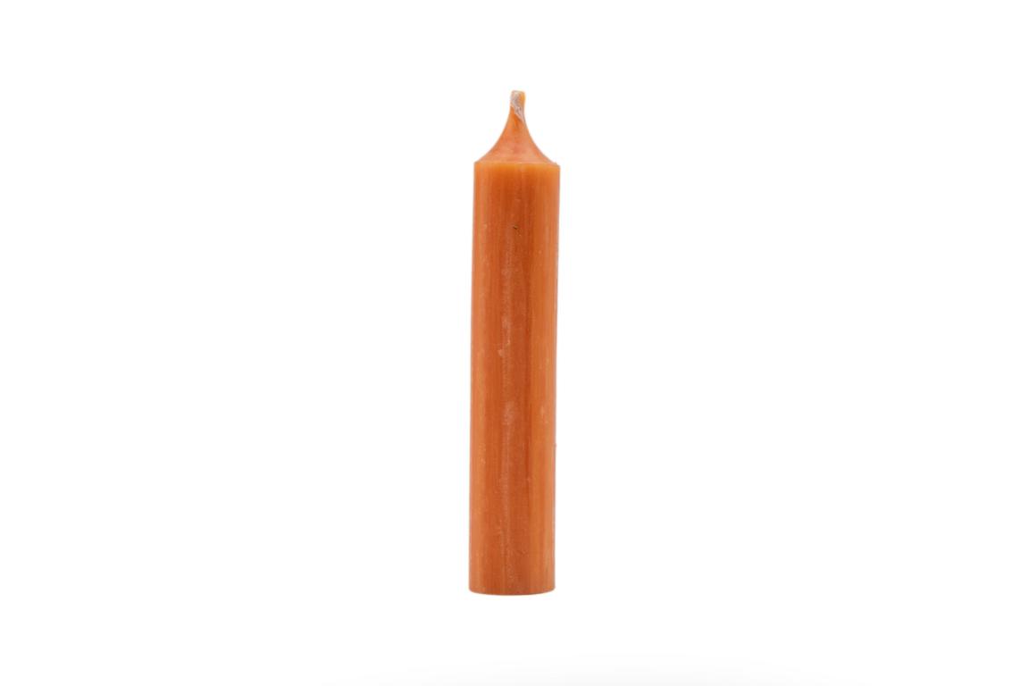 Kerzen. 8er Set, Stabkerze klein, braun/cognac, 12x2,1cm, Brenndauer 5 Stunden