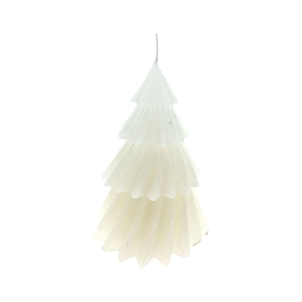 Kerze Tannenbaum Windy L, Farbe Weiß