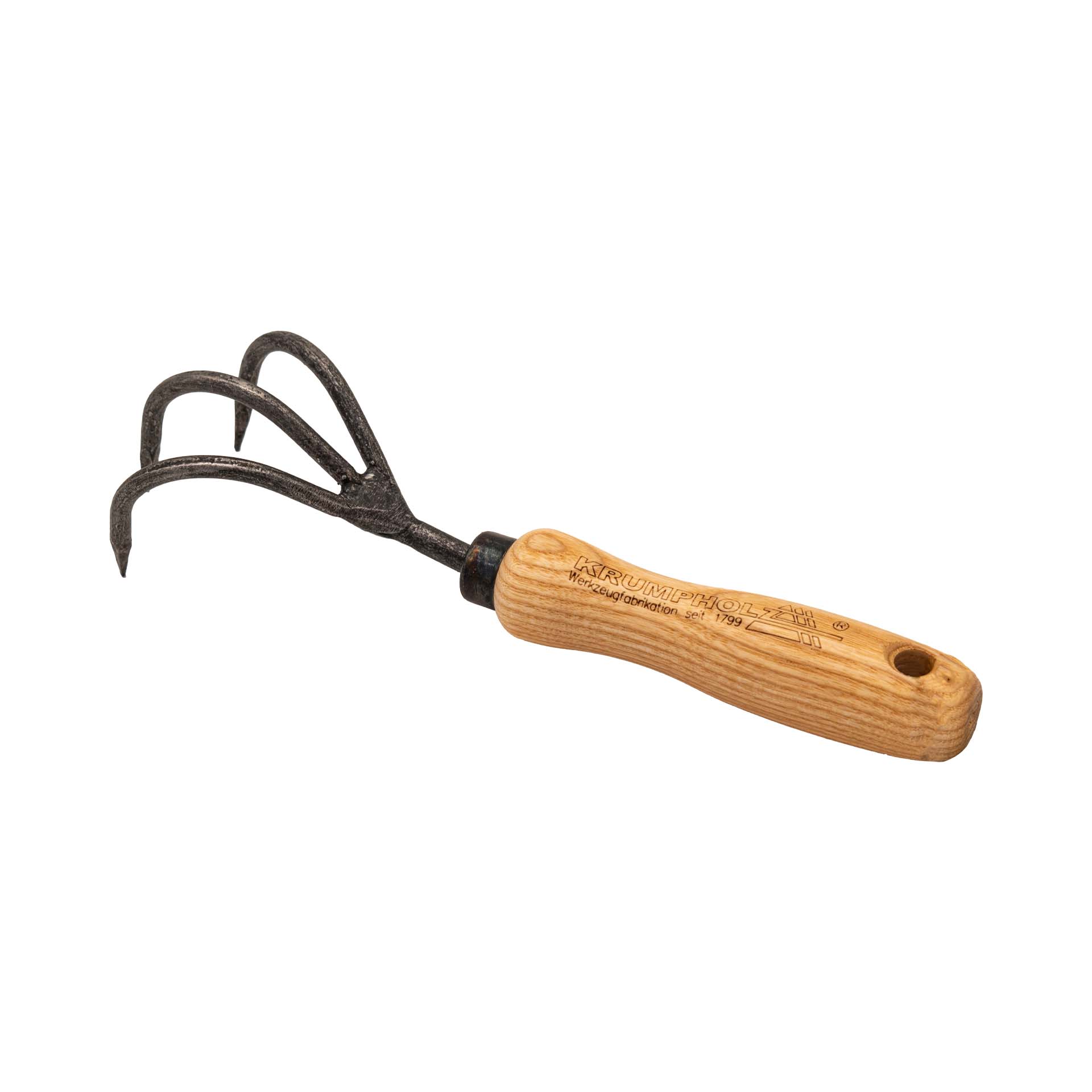 Krumpholz Grubber, 3 Zinken (geschmiedet) mit Eschengriff (14 cm) Krumpholz Grubber, 3 Zinken (geschmiedet) mit Eschengriff (14 cm)