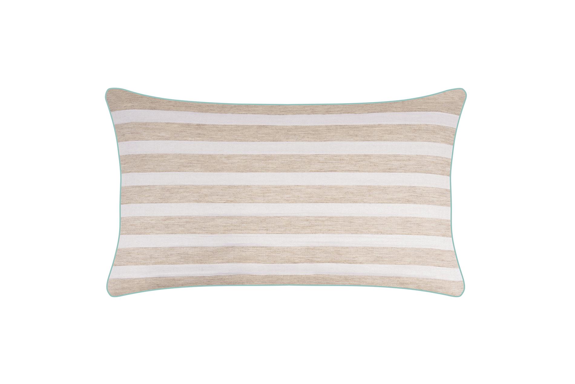 pad Kissenhülle Mila stripes, gestreift, neon türkis, 25 x 50 cm