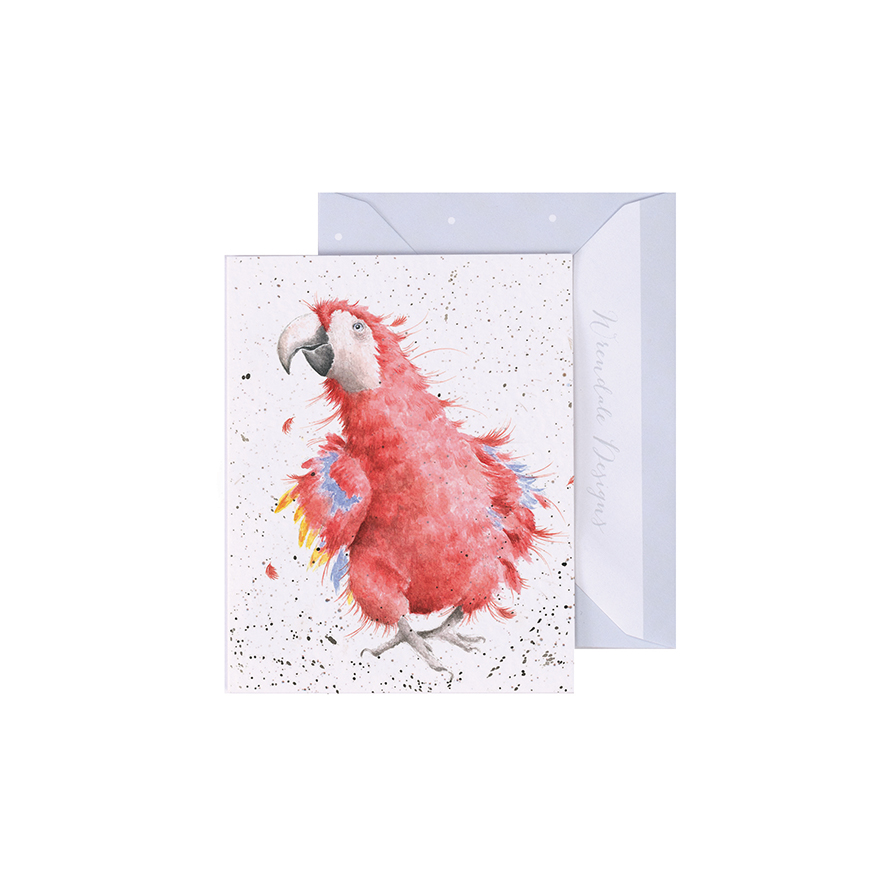 Wrendale Mini-Karte mit Umschlag, Motiv Papagei, Parrot on Parade Wrendale Mini-Karte mit Umschlag, Motiv Papagei, Parrot on Parade